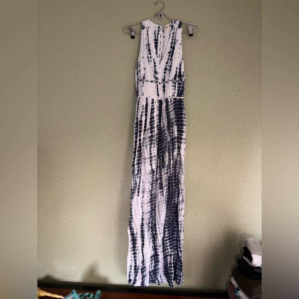 Japna Blue and White Maxi Dress